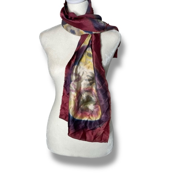 Hand panited watercolor Dye Scarf A28